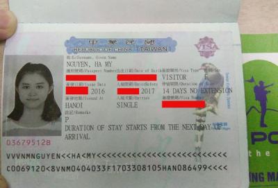 Chúc mừng 5 khách hàng của Vietpower đã có được visa du lịch Đài Loan